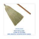 Boardwalk 100% Corn Brooms, 60" Overall Length, Natural, 6/Carton