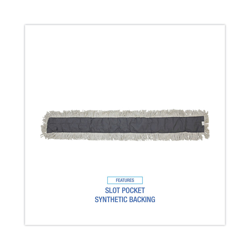 Boardwalk Disposable Dust Mop Head, Cotton, Cut-End, 60w x 5d