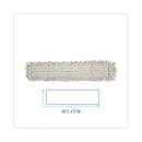 Boardwalk Mop Head, Dust, Disposable, Cotton/Synthetic Fibers, 48 x 5, White