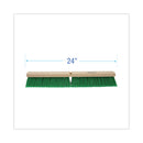 Boardwalk Floor Broom Head, 3" Green Flagged Recycled PET Plastic Bristles, 24" Brush