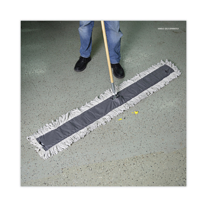 Boardwalk Disposable Dust Mop Head, Cotton, Cut-End, 60w x 5d