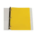 C-Line Two-Pocket Heavyweight Poly Portfolio Folder, 3-Hole Punch, 11 x 8.5, Yellow, 25/Box