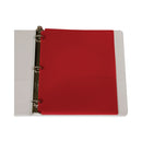 C-Line Two-Pocket Heavyweight Poly Portfolio Folder, 3-Hole Punch, 11 x 8.5, Red, 25/Box