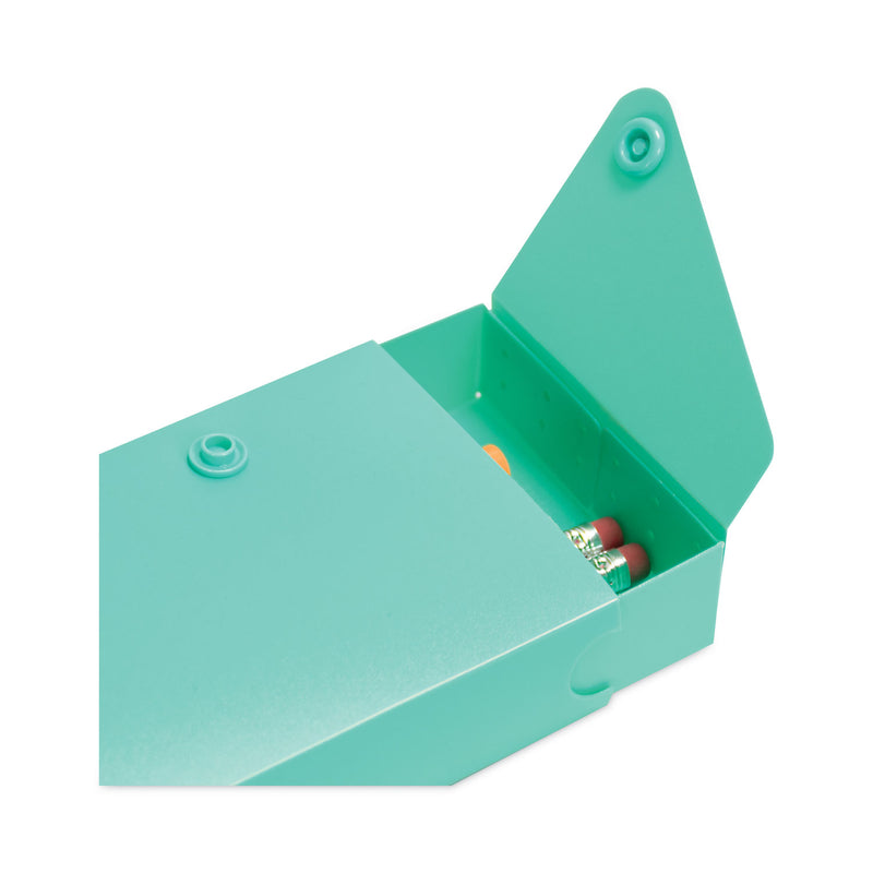 C-Line Slider Pencil Case, 11.43 x 9.5 x 0.6, Sandy Gray, Seafoam Green, Seaside Blue, Sunset Red, Sunny Yellow, 24/Carton