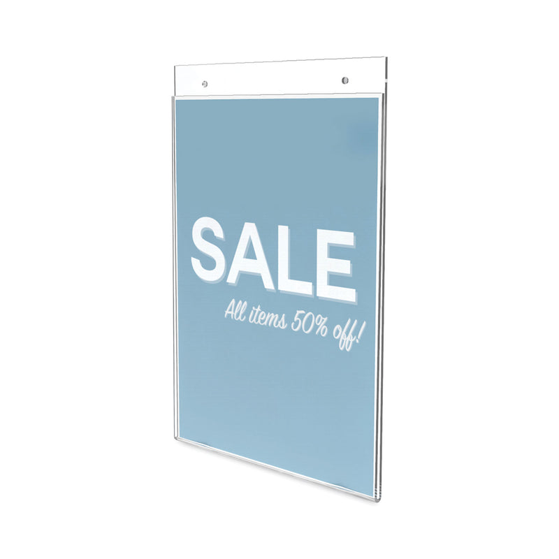 deflecto Classic Image Wall Sign Holder, 8.5 x 11, Clear Frame, 12/Pack