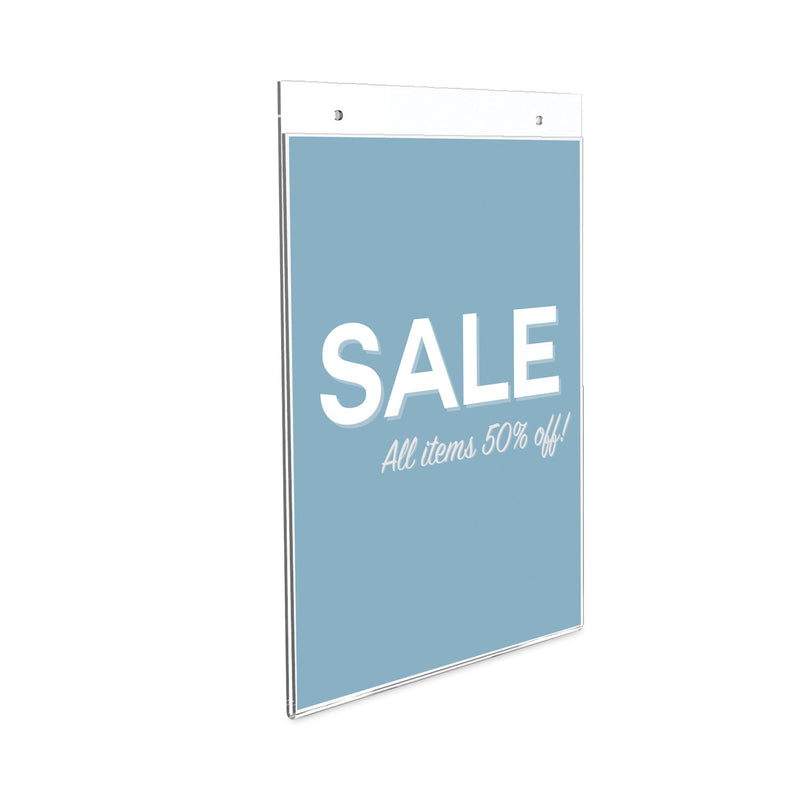 deflecto Classic Image Wall Sign Holder, 8.5 x 11, Clear Frame, 12/Pack