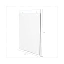 deflecto Classic Image Wall Sign Holder, 8.5 x 11, Clear Frame, 12/Pack