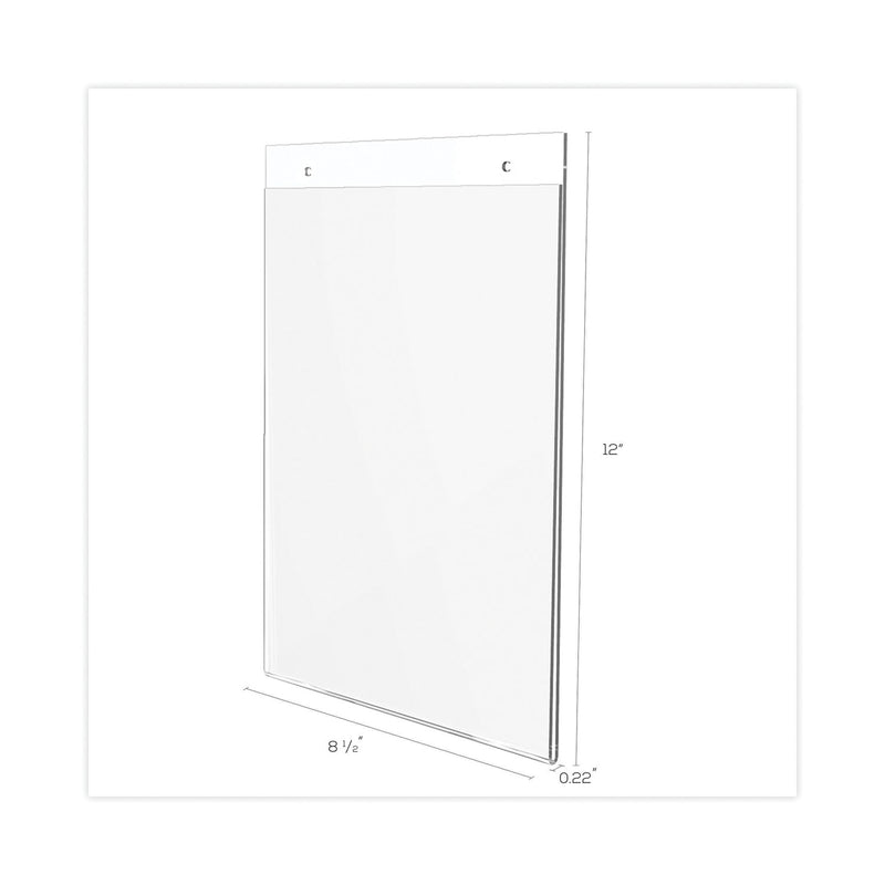 deflecto Classic Image Wall Sign Holder, 8.5 x 11, Clear Frame, 12/Pack