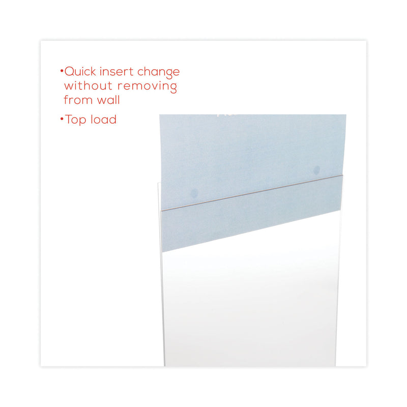 deflecto Classic Image Wall Sign Holder, 8.5 x 11, Clear Frame, 12/Pack