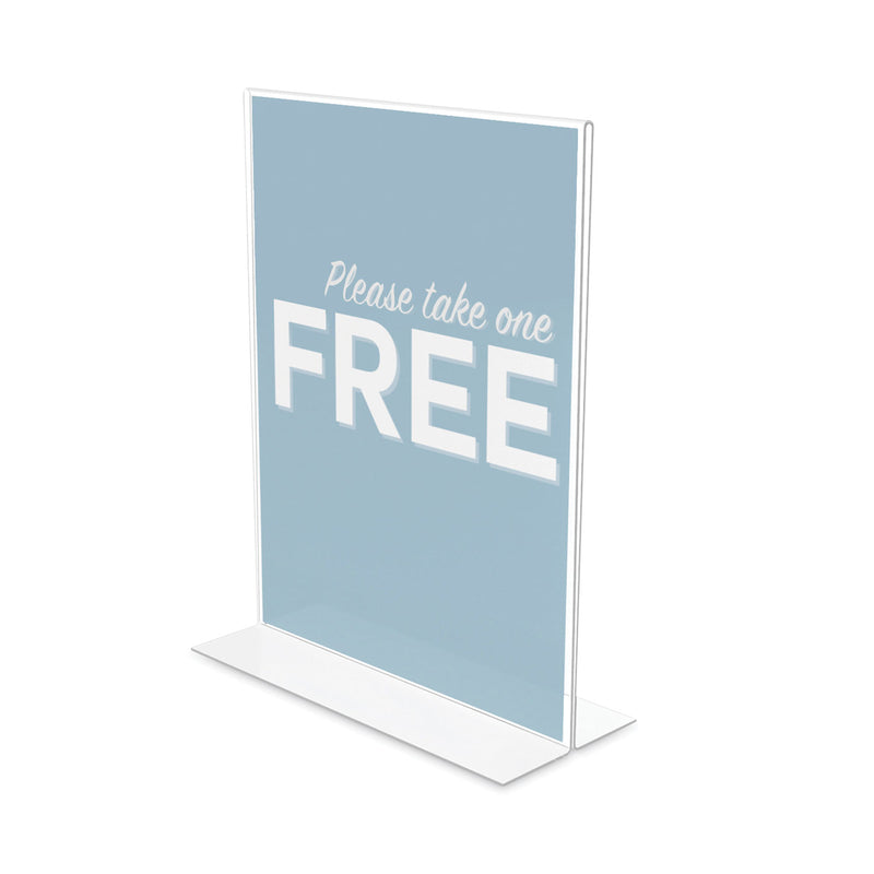 deflecto Classic Image Stand-Up Double-Sided Sign Holder, 8.5 x 11, 12/Pack