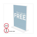 deflecto Classic Image Double-Sided Sign Holder, 8.5 x 11 Insert, Clear