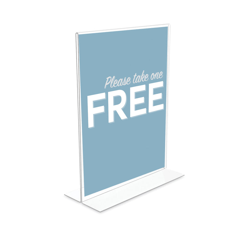 deflecto Classic Image Stand-Up Double-Sided Sign Holder, 8.5 x 11, 12/Pack