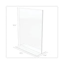 deflecto Classic Image Double-Sided Sign Holder, 8.5 x 11 Insert, Clear