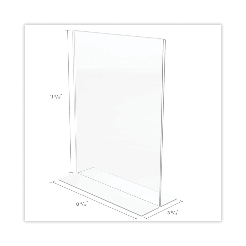 deflecto Classic Image Double-Sided Sign Holder, 8.5 x 11 Insert, Clear