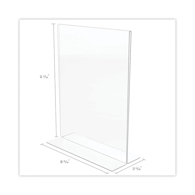 deflecto Classic Image Stand-Up Double-Sided Sign Holder, 8.5 x 11, 12/Pack