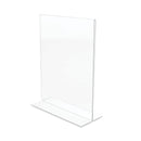 deflecto Classic Image Stand-Up Double-Sided Sign Holder, 8.5 x 11, 12/Pack