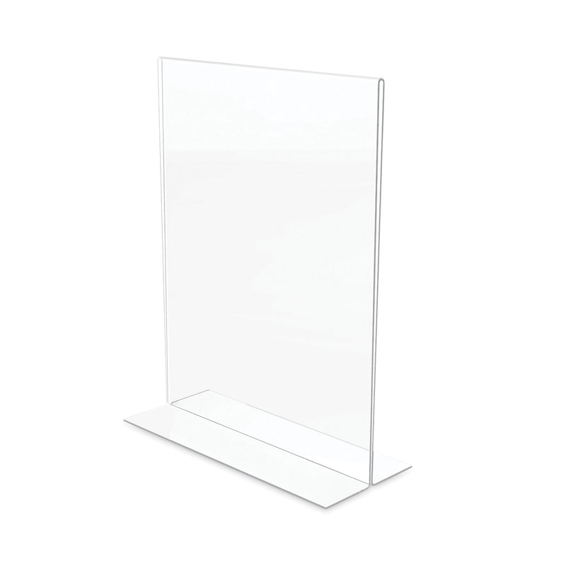 deflecto Classic Image Stand-Up Double-Sided Sign Holder, 8.5 x 11, 12/Pack