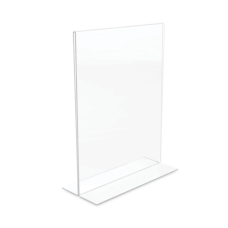 deflecto Classic Image Stand-Up Double-Sided Sign Holder, 8.5 x 11, 12/Pack