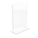 deflecto Classic Image Double-Sided Sign Holder, 8.5 x 11 Insert, Clear