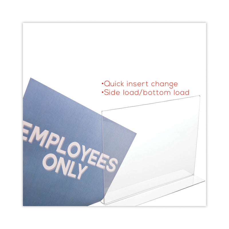 deflecto Classic Image Double-Sided Sign Holder, 8.5 x 11 Insert, Clear