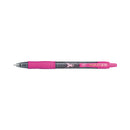 Pilot G2 Premium Breast Cancer Awareness Gel Pen, Retractable, Fine 0.7 mm, Black Ink, Translucent Pink Barrel, Dozen