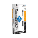 Zebra Sarasa Dry X20+ Gel Pen, Retractable, Fine 0.7 mm, Black Ink, White Barrel, Dozen