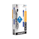 Zebra Sarasa Dry X20+ Gel Pen, Retractable, Fine 0.7 mm, Blue Ink, White Barrel, Dozen