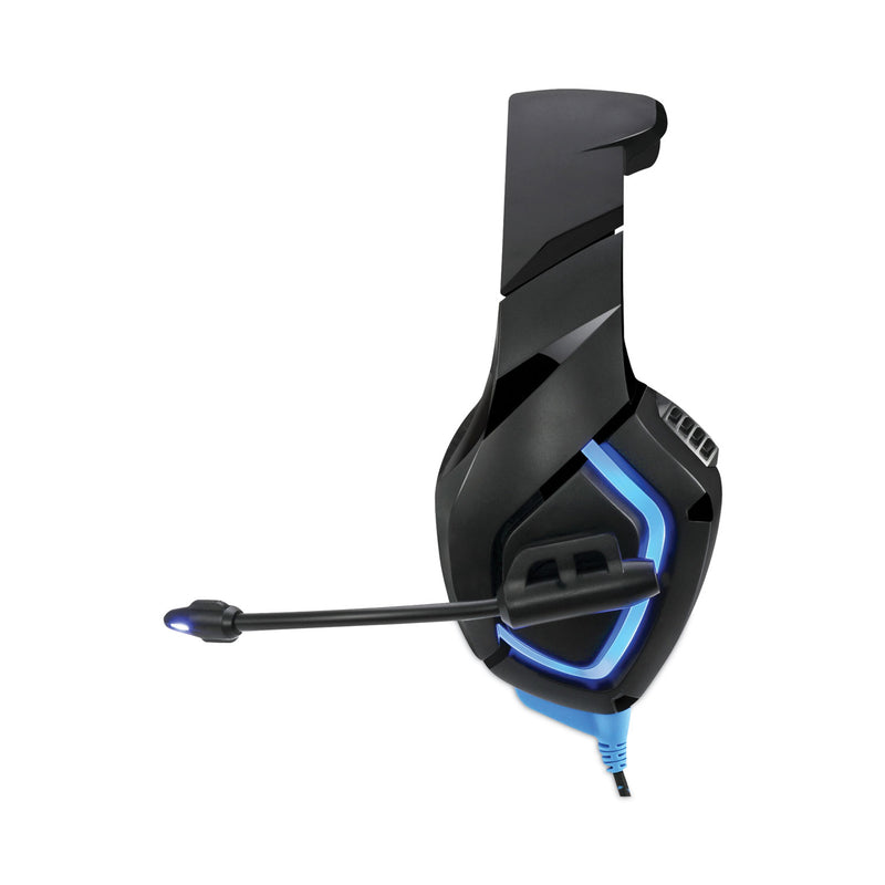 Adesso Xtream G1 Stereo Gaming Headphones with Microphone for Console, Binaural, Over the Head, Black/Blue