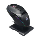 Adesso iMouse X50 Series Gaming Mouse with Charging Cradle, 2.4 GHz Frequency/33 ft Wireless Range, Left/Right Hand Use, Black