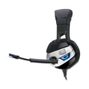 Adesso Xtream G2 Stereo USB Gaming Headphones for PC and Cloud Gaming, Binaural, Over the Head, Black/Blue