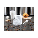 Dart Traveler Dome Hot Cup Lid, Fits 8 oz Cups, White, 100/Pack, 10 Packs/Carton