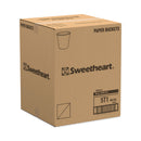 Dart Double Wrapped Paper Bucket, Unwaxed, 83oz, White, 100/Carton