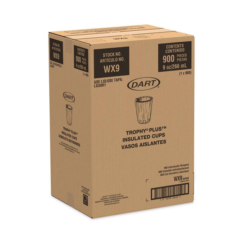 Dart Jazz Trophy Plus Dual Temperature Cups, 9 oz, Individually Wrapped, 900/Carton