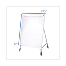 Flipside Adjustable Dry Erase Board, 27.5 x 32 Board, White Surface with Aluminum Frame