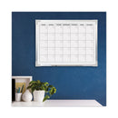 Flipside Framed Calendar Dry Erase Board, 24 x 18, White, Silver Aluminum Frame