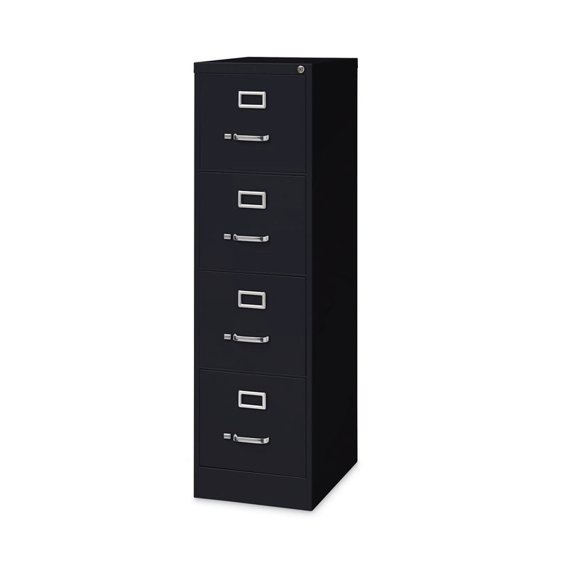 Hirsh Industries Vertical Letter File Cabinet, 4 Letter-Size File Drawers, Black, 15 x 22 x 52