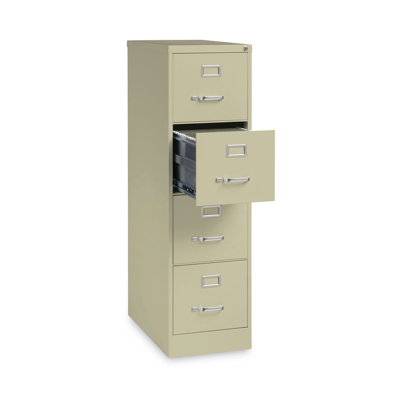 Hirsh Industries Vertical Letter File Cabinet, 4 Letter-Size File Drawers, Putty, 15 x 26.5 x 52