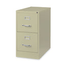 Hirsh Industries Vertical Letter File Cabinet, 2 Letter-Size File Drawers, Putty, 15 x 26.5 x 28.37