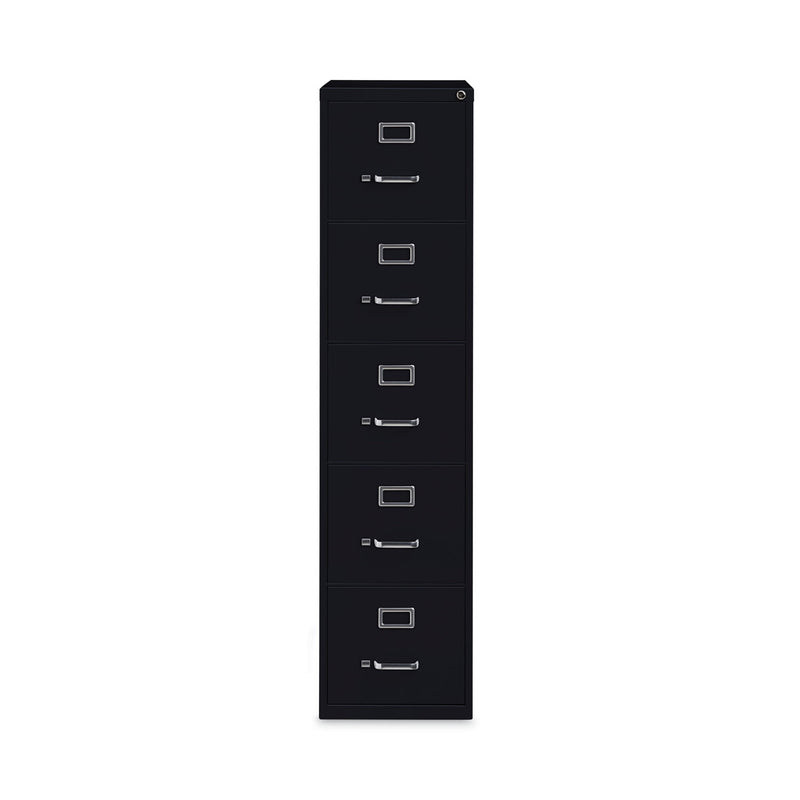 Hirsh Industries Vertical Letter File Cabinet, 5 Letter-Size File Drawers, Black, 15 x 26.5 x 61.37
