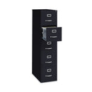 Hirsh Industries Vertical Letter File Cabinet, 5 Letter-Size File Drawers, Black, 15 x 26.5 x 61.37