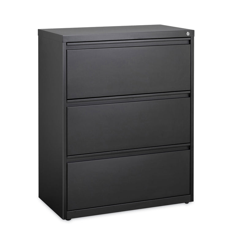 Hirsh Industries Lateral File Cabinet, 3 Letter/Legal/A4-Size File Drawers, Black, 30 x 18.62 x 40.25