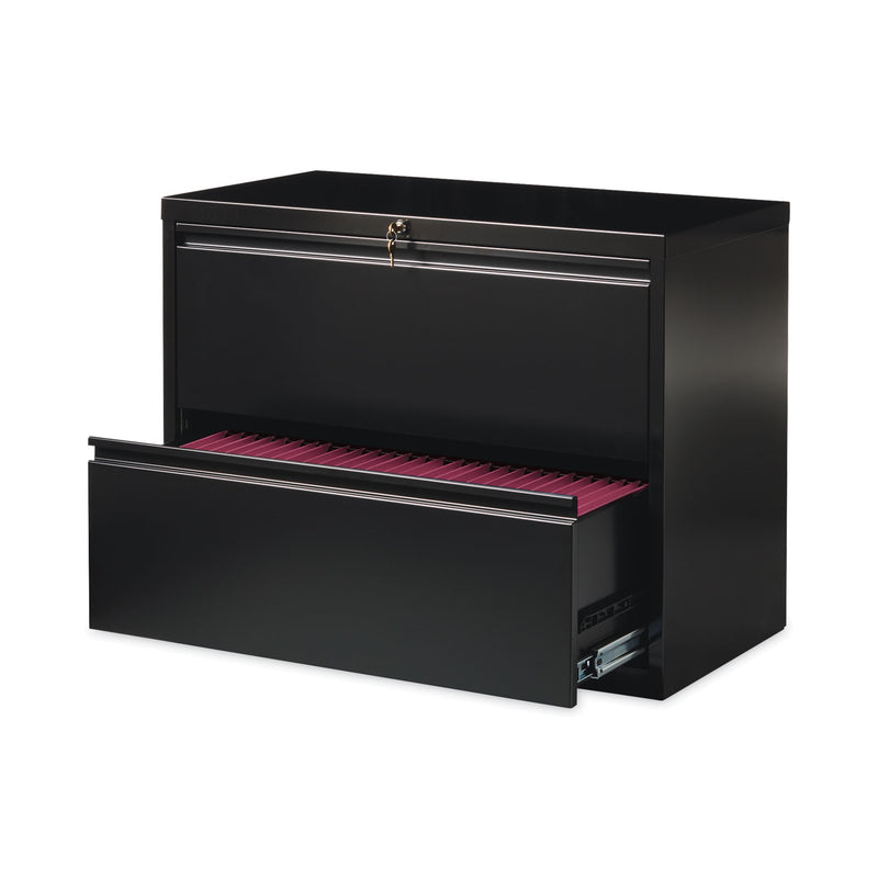 Hirsh Industries Lateral File Cabinet, 2 Letter/Legal/A4-Size File Drawers, Black, 36 x 18.62 x 28