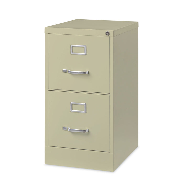 Hirsh Industries Vertical Letter File Cabinet, 2 Letter-Size File Drawers, Putty, 15 x 22 x 28.37