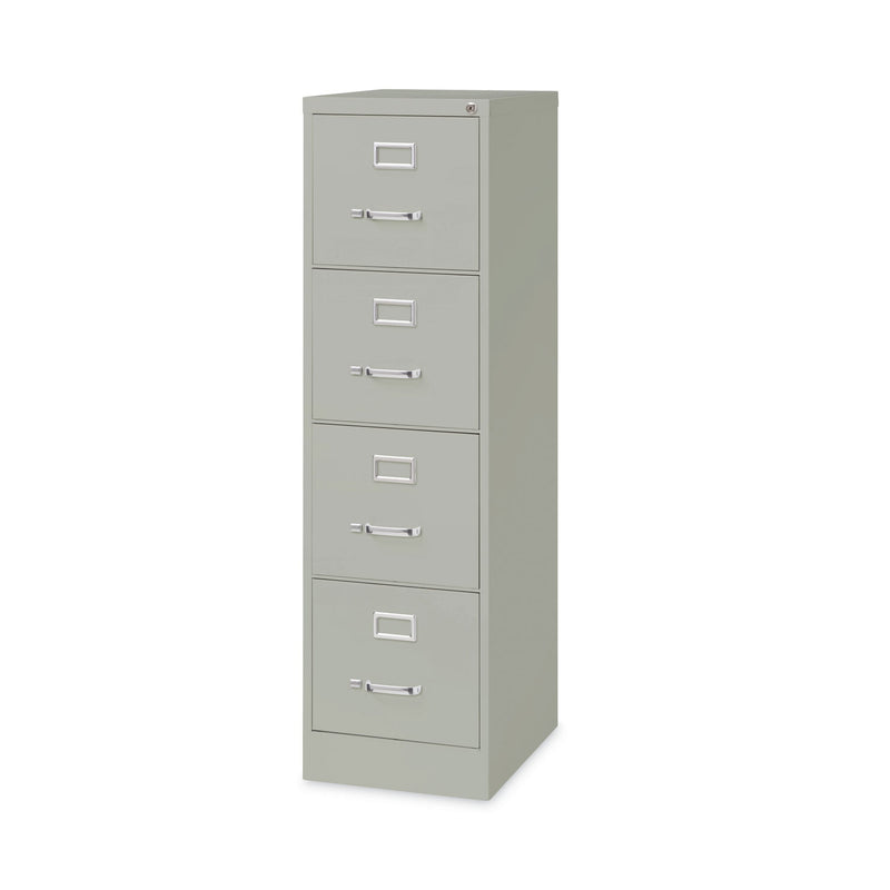Hirsh Industries Vertical Letter File Cabinet, 4 Letter-Size File Drawers, Light Gray, 15 x 22 x 52