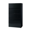 Hirsh Industries Lateral File Cabinet, 5 Letter/Legal/A4-Size File Drawers, Black, 30 x 18.62 x 67.62