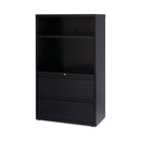 Hirsh Industries Combo File Cabinet, 5 Letter/Legal/A4-Size File Drawers, Black, 36 x 18.62 x 60