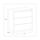 Hirsh Industries Lateral File Cabinet, 3 Letter/Legal/A4-Size File Drawers, Black, 30 x 18.62 x 40.25