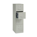 Hirsh Industries Vertical Letter File Cabinet, 4 Letter-Size File Drawers, Light Gray, 15 x 22 x 52