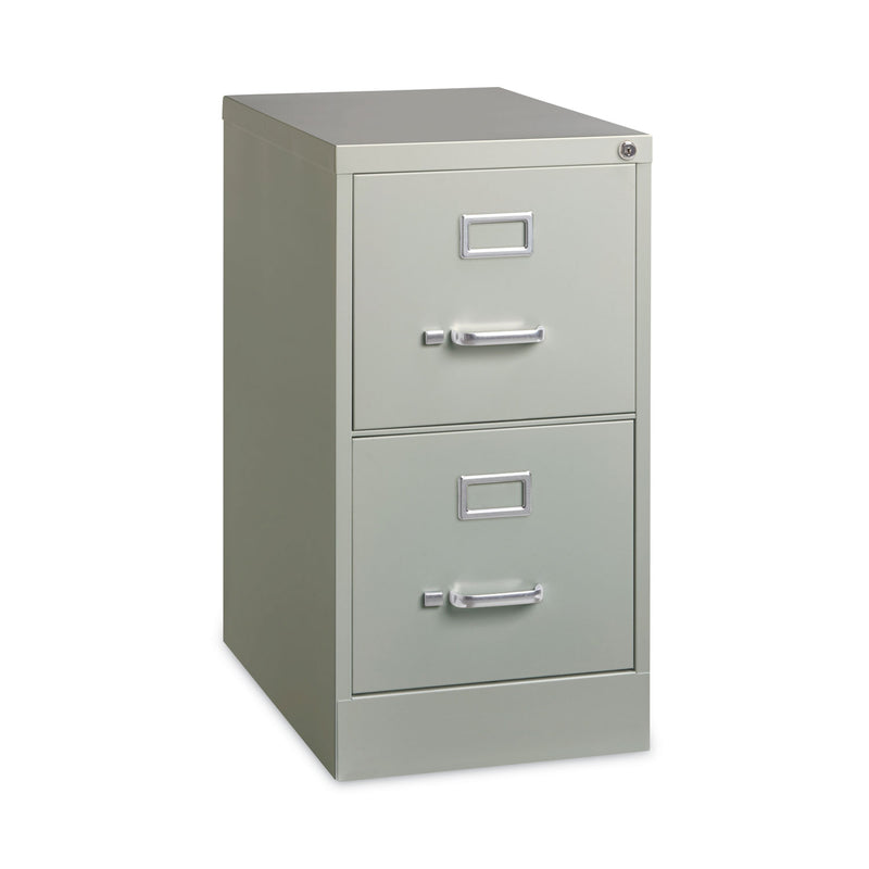 Hirsh Industries Vertical Letter File Cabinet, 2 Letter-Size File Drawers, Light Gray, 15 x 22 x 28.37