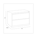 Hirsh Industries Lateral File Cabinet, 2 Letter/Legal/A4-Size File Drawers, Putty, 30 x 18.62 x 28